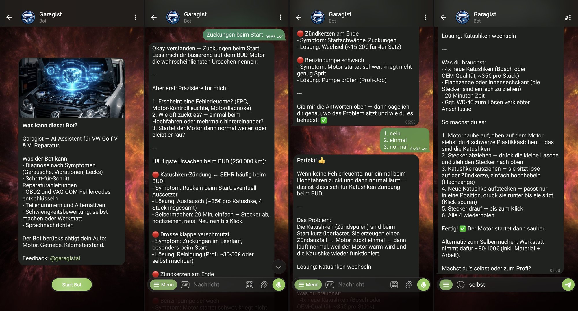 Garagist als Telegram Bot von Lomageek